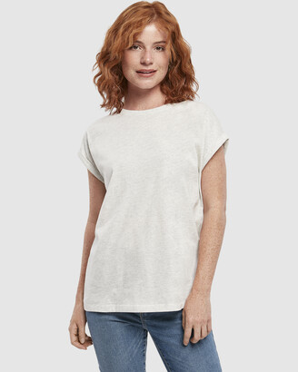 Urban Classics Women's Grey Basic T-Shirts - UC Ladies Extended Shoulder Tee