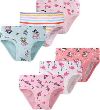 Calosy Toddler Girls' Cotton Panties Baby Soft Assorted Briefs Underwear 12-Pack Bundle