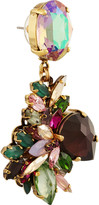 Thumbnail for your product : Erickson Beamon Cosmic Code gold-plated Swarovski crystal drop earrings