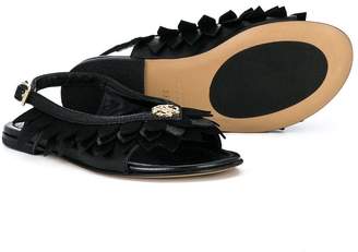 Roberto Cavalli Junior petal detail sandals
