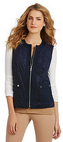 Thumbnail for your product : Jones New York Signature Quilted Faux-Suede Vest