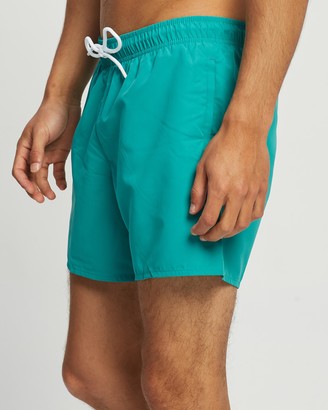 Lacoste Men's Green Boardshorts - Colour Block Swim Shorts - Size M at The Iconic