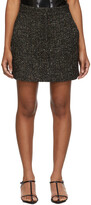 Thumbnail for your product : Tibi Black & Multicolor Recycled Tweed High-Waisted Miniskirt