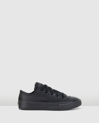 Converse Boy's Black Flats - Chuck Taylor All Star Ox Synthetic Youth - Size One Size, 012 at The Iconic