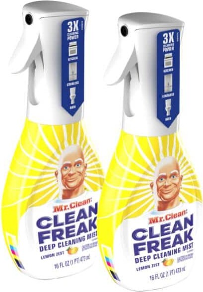 MR. CLEAN 16 oz. Lemon Zest Scent Clean Freak Deep Cleaning Mist Starter Kit All-Purpose Cleaner Spray (2-Pack)