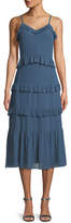 Thumbnail for your product : MICHAEL Michael Kors Ruffle-Tiered Sleeveless Midi Dress
