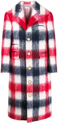 Thom Browne buffalo check Chesterfield overcoat