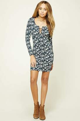Forever 21 Bodycon Lace-Up Dress