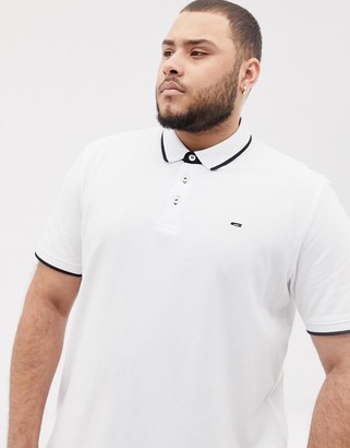 Jack and Jones Essentials polo in white