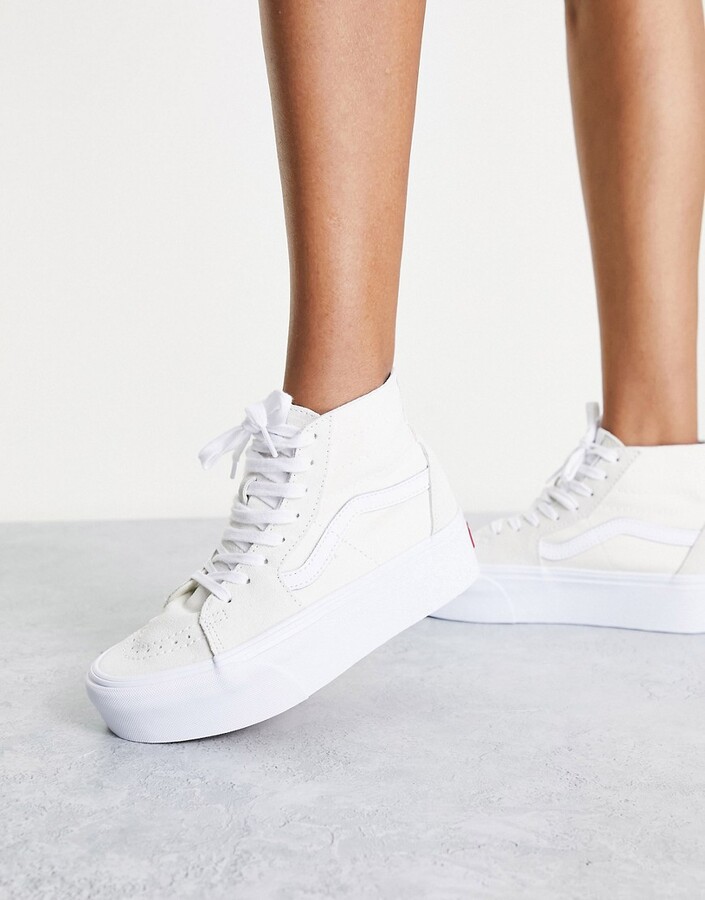white vans platform sneakers