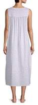 Thumbnail for your product : Eileen West Floral Lace-Trimmed Cotton Nightgown