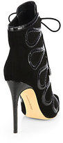 Thumbnail for your product : Alexandre Birman Suede & Watersnake Booties