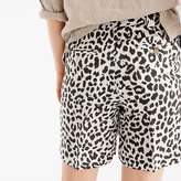 Thumbnail for your product : J.Crew Linen bermuda short in leopard print