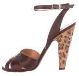 Thumbnail for your product : Roberto Cavalli Satin Embellished Sandals