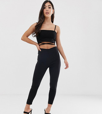black petite skinny trousers