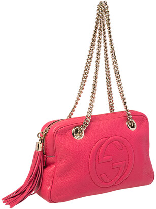 Gucci Soho Medium Chain Light Pink Leather Shoulder Bag - MyDesignerly