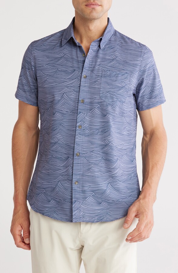 Union Print UB Tech Short Sleeve Stretch Aero Mesh Button-Up Shirt