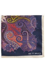 Thumbnail for your product : Etro Print Silk Pocket Square