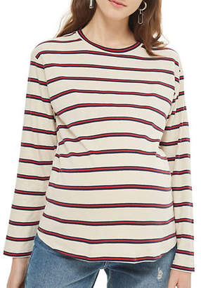 Topshop MATERNITY Coloured Stripe Long Sleeve T-Shirt