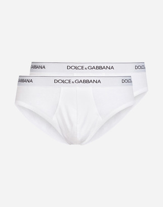 Dolce & Gabbana Bi-Pack Mid Briefs In Stretch Cotton