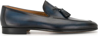 magnanni blue loafers
