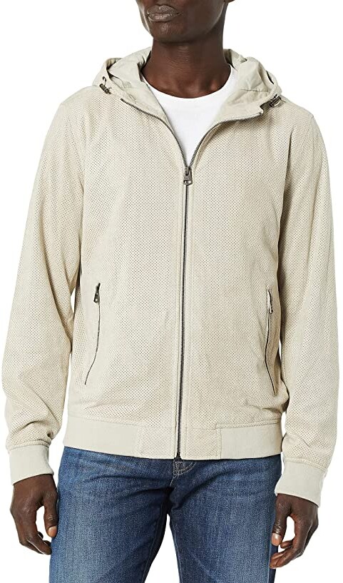Levi's r Men's Perforated Faux Leather Hoody Bomber Jacket - ShopStyle