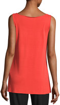 Thumbnail for your product : Eileen Fisher Jersey Sleeveless Scoop-Neck Tunic, Poppy