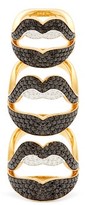 Thumbnail for your product : Lynn Ban - Menage A Trois Lab-sapphire & Gold-vermeil Ring - Black