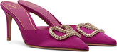 Thumbnail for your product : Valentino Garavani Pink Crystal-Cut VLogo Heels