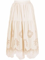 Thumbnail for your product : See by Chloe Broderie-Anglaise Cotton Skirt