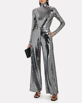 Thumbnail for your product : AKNVAS Elin Sequined Wide-Leg Pants