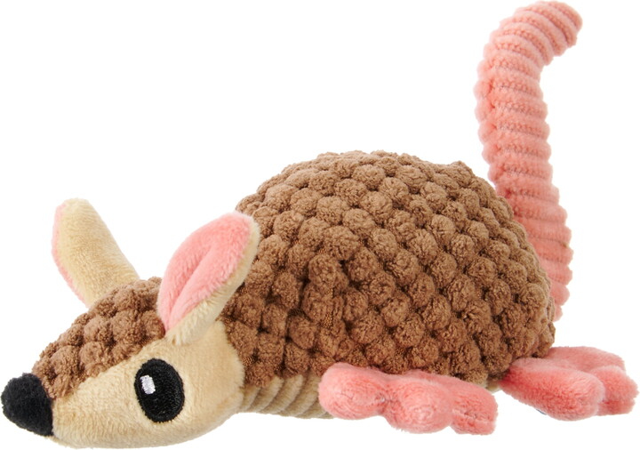 BARK Armie Dillo Dog Toy, Crazy Crinkle and Extra Fluff, For Extra Small to Small Dogs