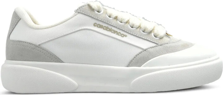 Casablanca Suede-Panel Lace-Up Sneakers
