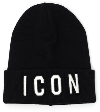 DSQUARED2 Icon Embroidered Knitted Beanie