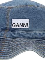 Thumbnail for your product : Ganni Cotton Denim Bucket Hat