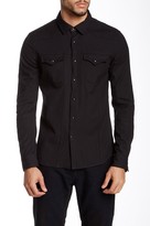 Thumbnail for your product : Rogue Leather Trim Button Down Shirt