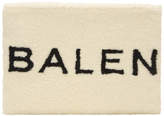 Balenciaga - Pochette à logo en peau retournée blanche et noire