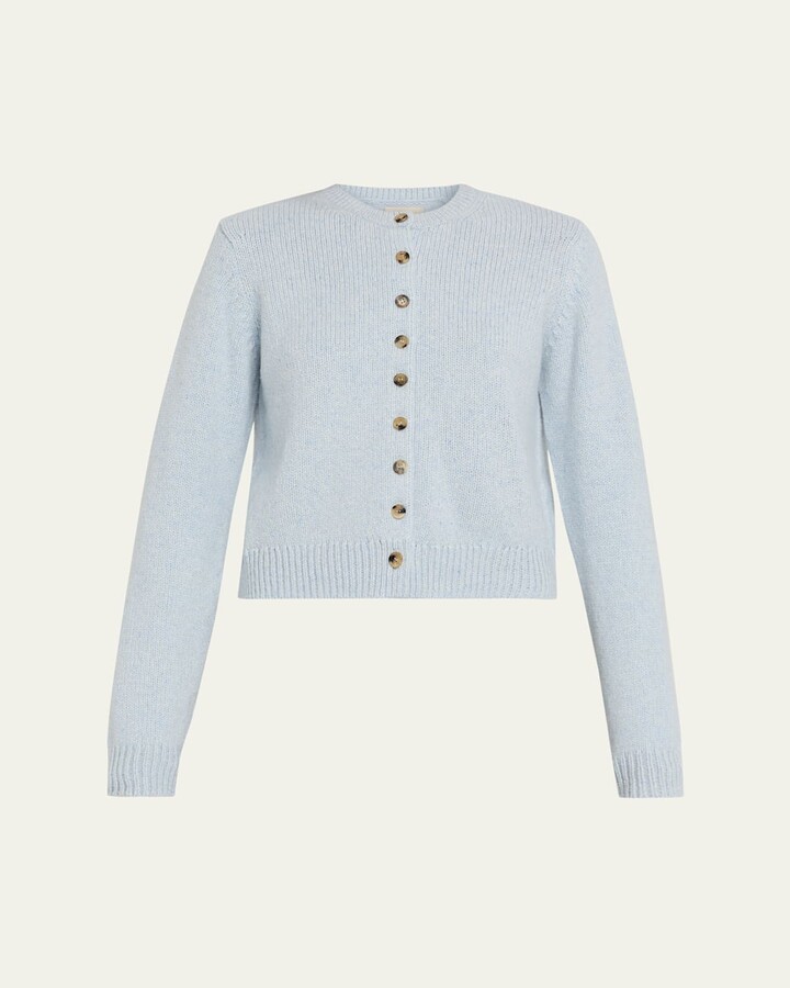 KHAITE Everheart Cashmere Crewneck Cardigan