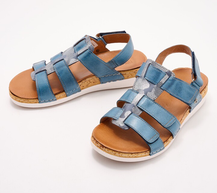 Revere Adjustable Leather Gladiator Sandals Santorini