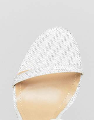 Barely There Be Mine Bridal Azalea White Sparkle Sandals