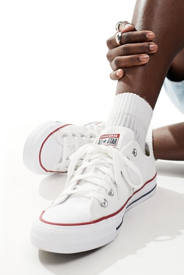 Converse Chuck Taylor All Star Ox canvas sneakers in white - ShopStyle
