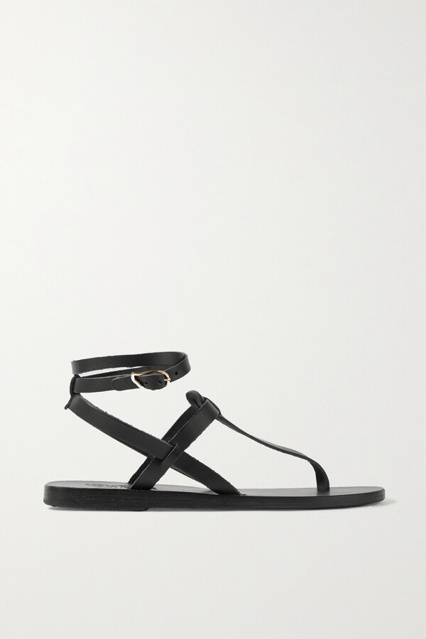 ineffektiv Rettsmedicin stil Ancient Greek Sandals Estia Leather Sandals - Black - ShopStyle