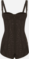 Thumbnail for your product : Dolce & Gabbana Tulle balconette-bra bodysuit