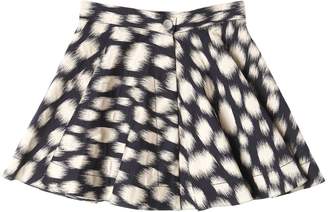 Lanvin Petite Spotted Stretch Cotton Satin Skirt