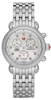 Thumbnail for your product : Michele CSX Diamond, Mother-Of-Pearl & Stainless Steel Chronograph Bracelet Watch