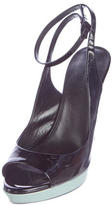 Thumbnail for your product : Balenciaga Peep-Toe Patent Leather Pumps