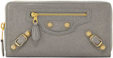 Thumbnail for your product : Balenciaga Giant Golden Continental Zip Wallet, Gris Pyrite