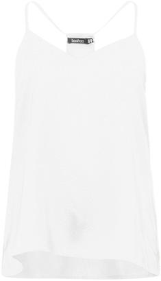 boohoo Summer Woven Strappy Back Cami