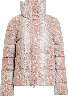 Unreal Fur Quilted faux snake-effect leather jacket