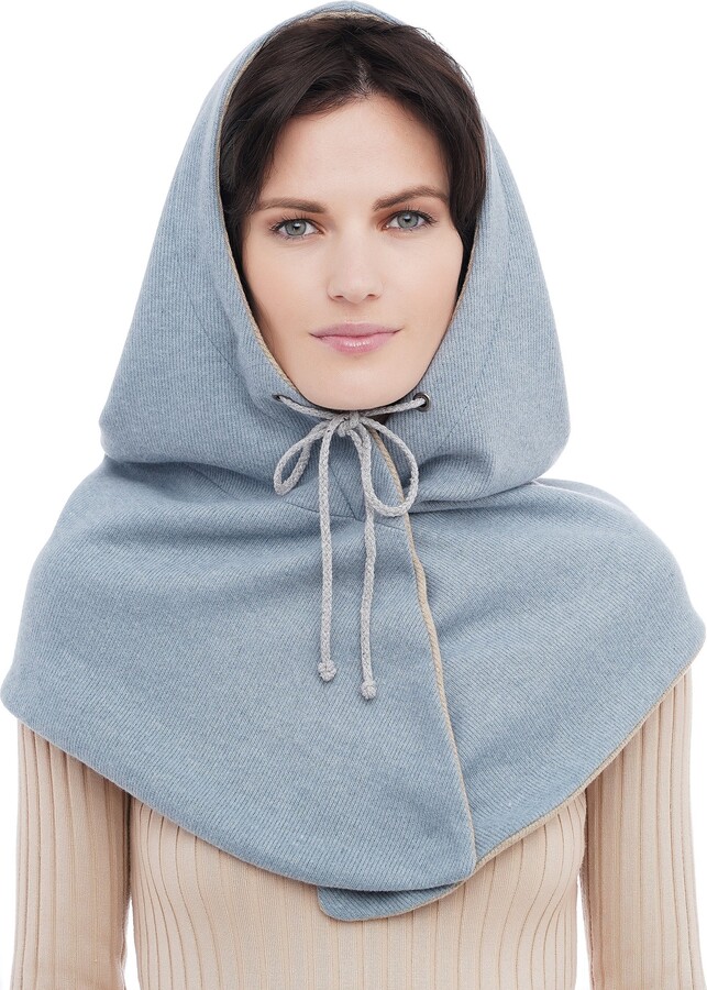 Etsy Hooded Scarf Womens Knit Cowl Hood Reversible